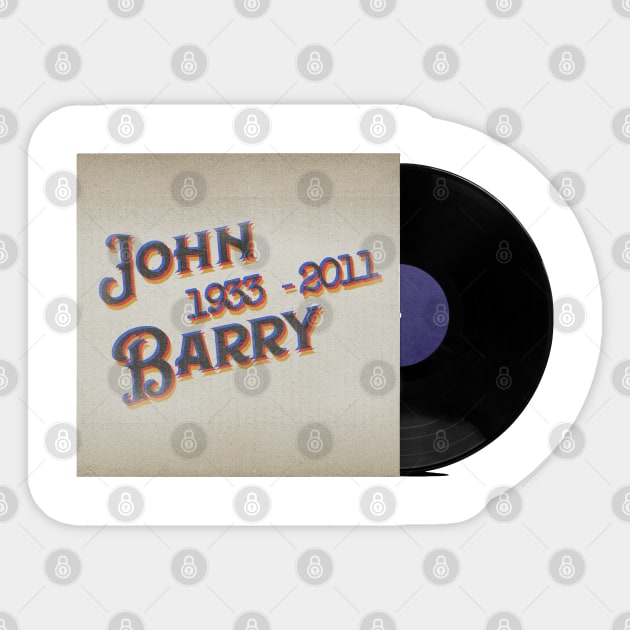 RETRO VINYL JOHN BARRY Sticker by elSALMA